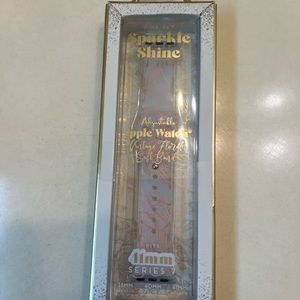 Pink Sky IWatch silicone band. White with rose gold design. NIB 38,40,41mm